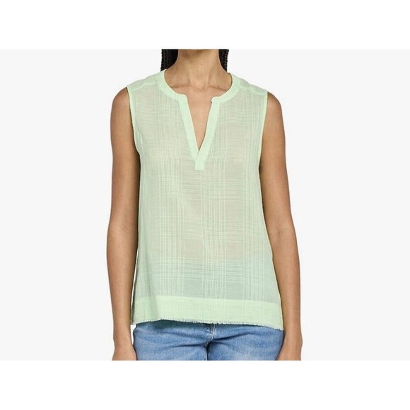 Carve Designs Organic‎ Cotton V-neck Dylan Tank Top Frayed Hem Green Size XS - Picture 1 of 7
